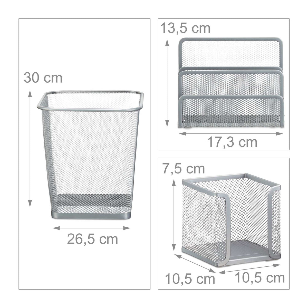 Desk organizer set, 6 parts