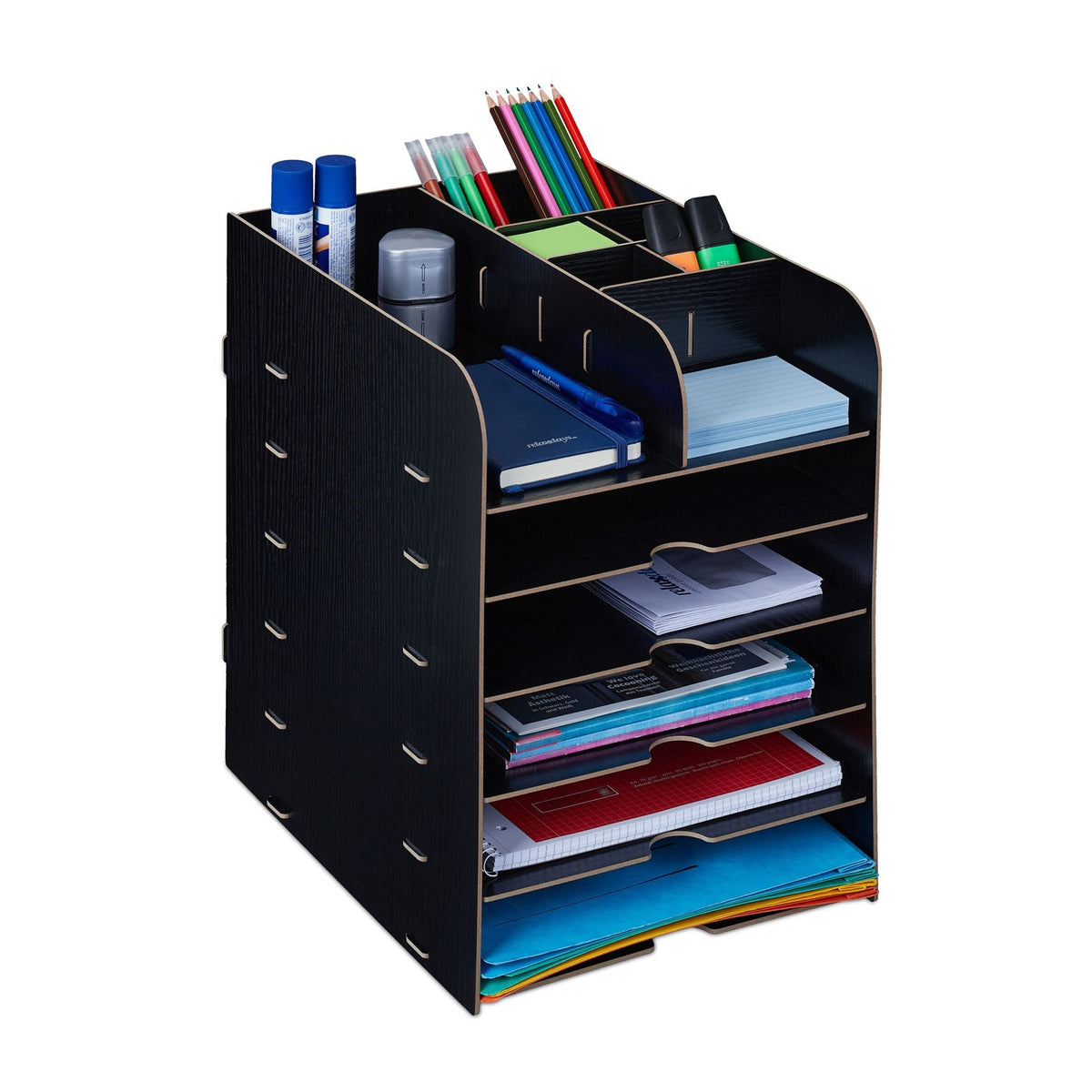 Desk organizer with storage compartment
