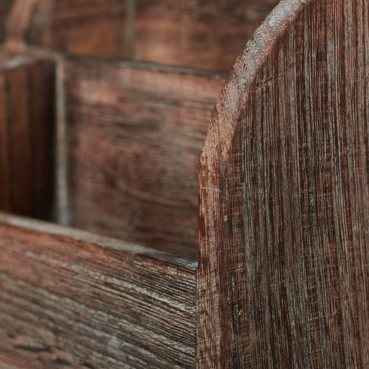 Desk storage in wood