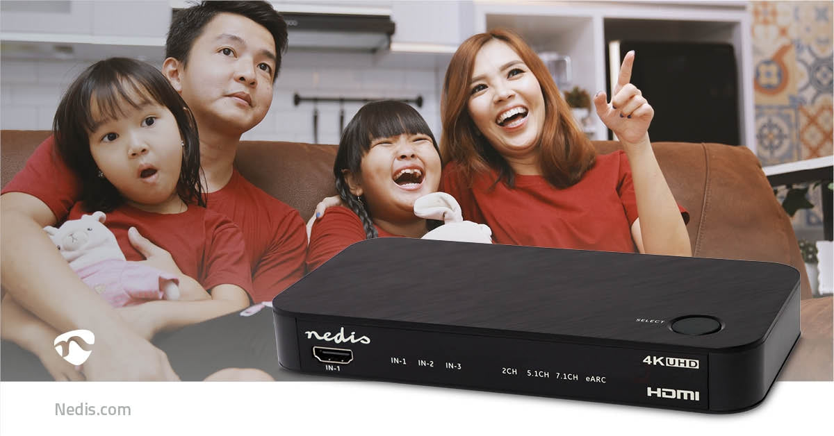 Digital Audio Converter | 2-way | Connection input: DC Power / 3x HDMI™ Input | Connection output: 1x 3.5 mm / 1x TosLink / 2x HDMI™ Output | Automatic / Push Button | Anthracite