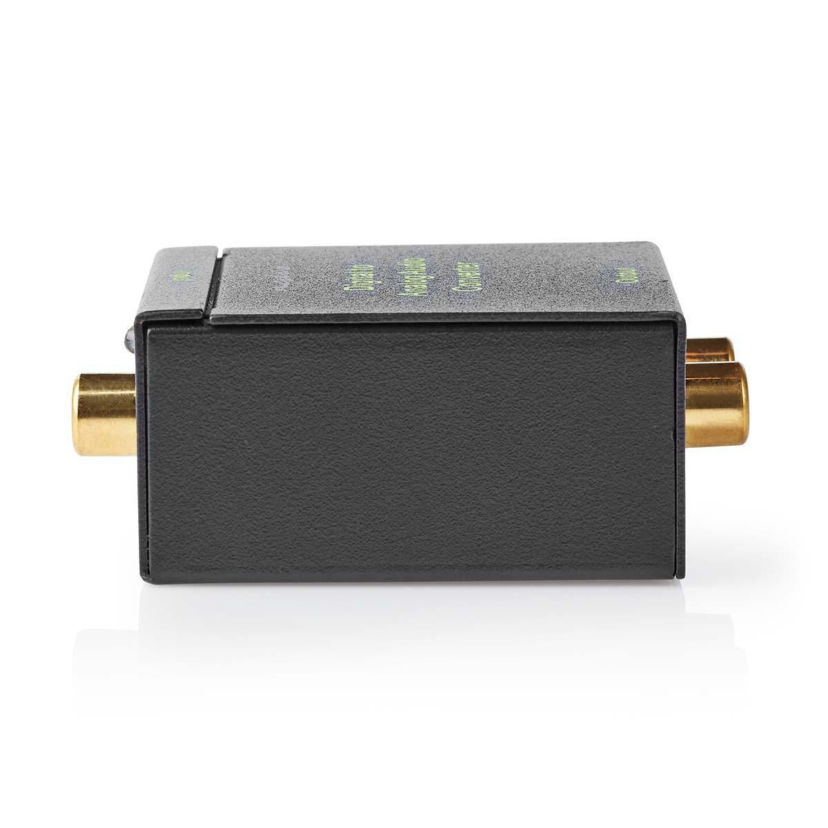 Digital Audio Converter | One way | Connection input: 1x Digital RCA / 1x TosLink | Connection output: 1x (2x RCA) / 1x 3.5 mm | Automatic | Integrated amplifier | Black