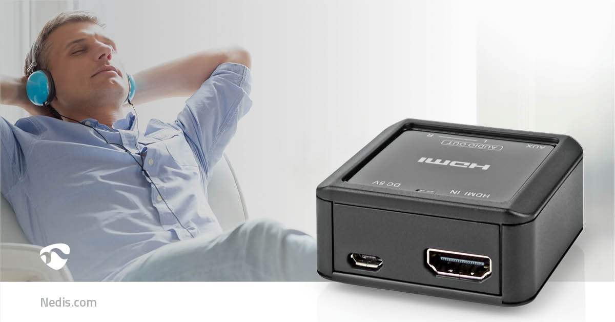 Digital Audio Converter | One way | Connection input: HDMI™ input | Connection output: 2x (2x RCA Female) / 3.5 mm | Automatic | Anthracite
