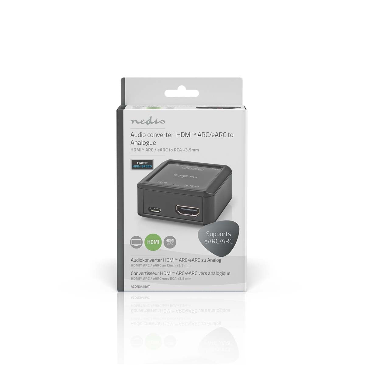 Digital Audio Converter | One way | Connection input: HDMI™ input | Connection output: 2x (2x RCA Female) / 3.5 mm | Automatic | Anthracite