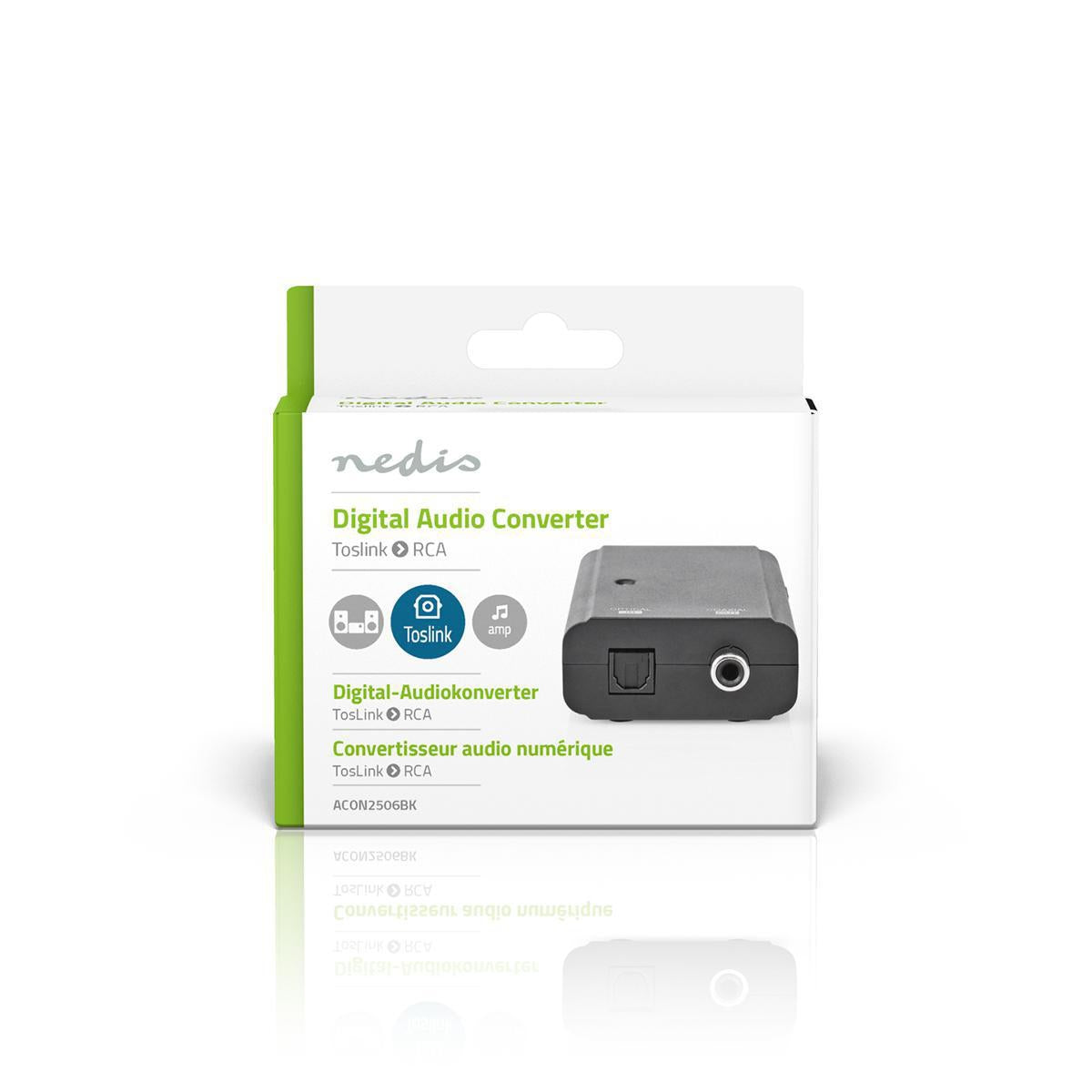 Digital Audio Converter | One way | Connection input: TosLink Female | Connection output: 1x S/PDIF | Instruction book | Black
