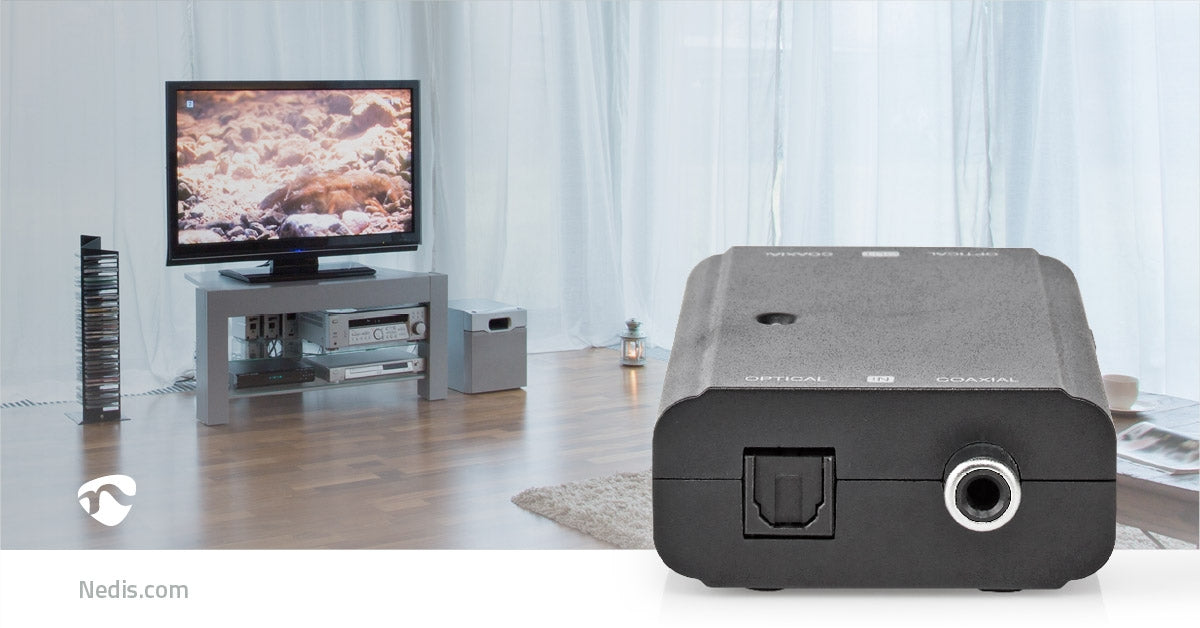 Digital Audio Converter | Two-way | Connection input: 1x S/PDIF (RCA) Female / 1x TosLink Female | Connection output: 1x S/PDIF (RCA) Female / 1x TosLink Female | ARC | Instruction book | Black