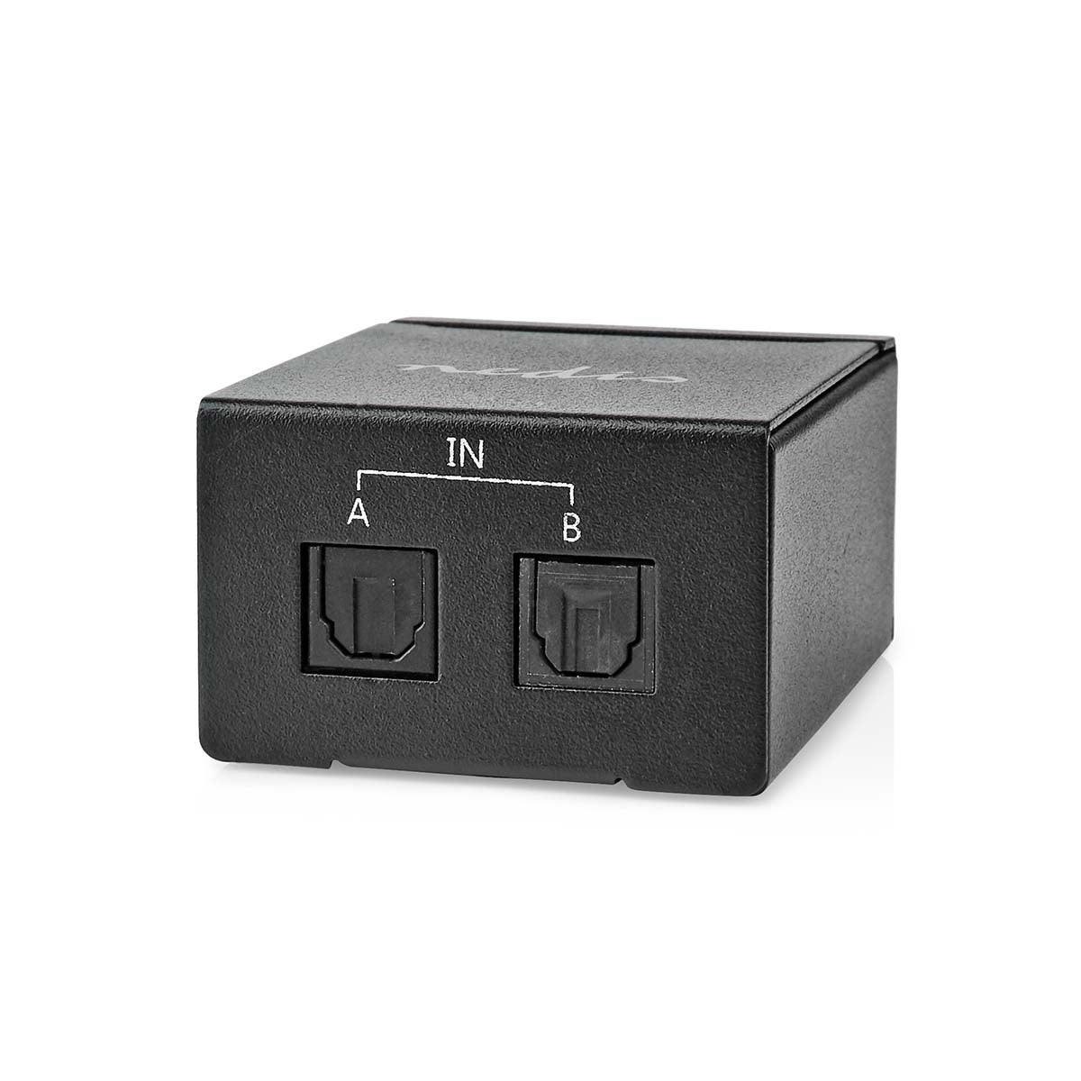 Digital Audio Switch | Two-way | Connection input: DC Current / 2x TosLink | Connection output: TosLink Female | Instruction book / Switch | Metal | Black