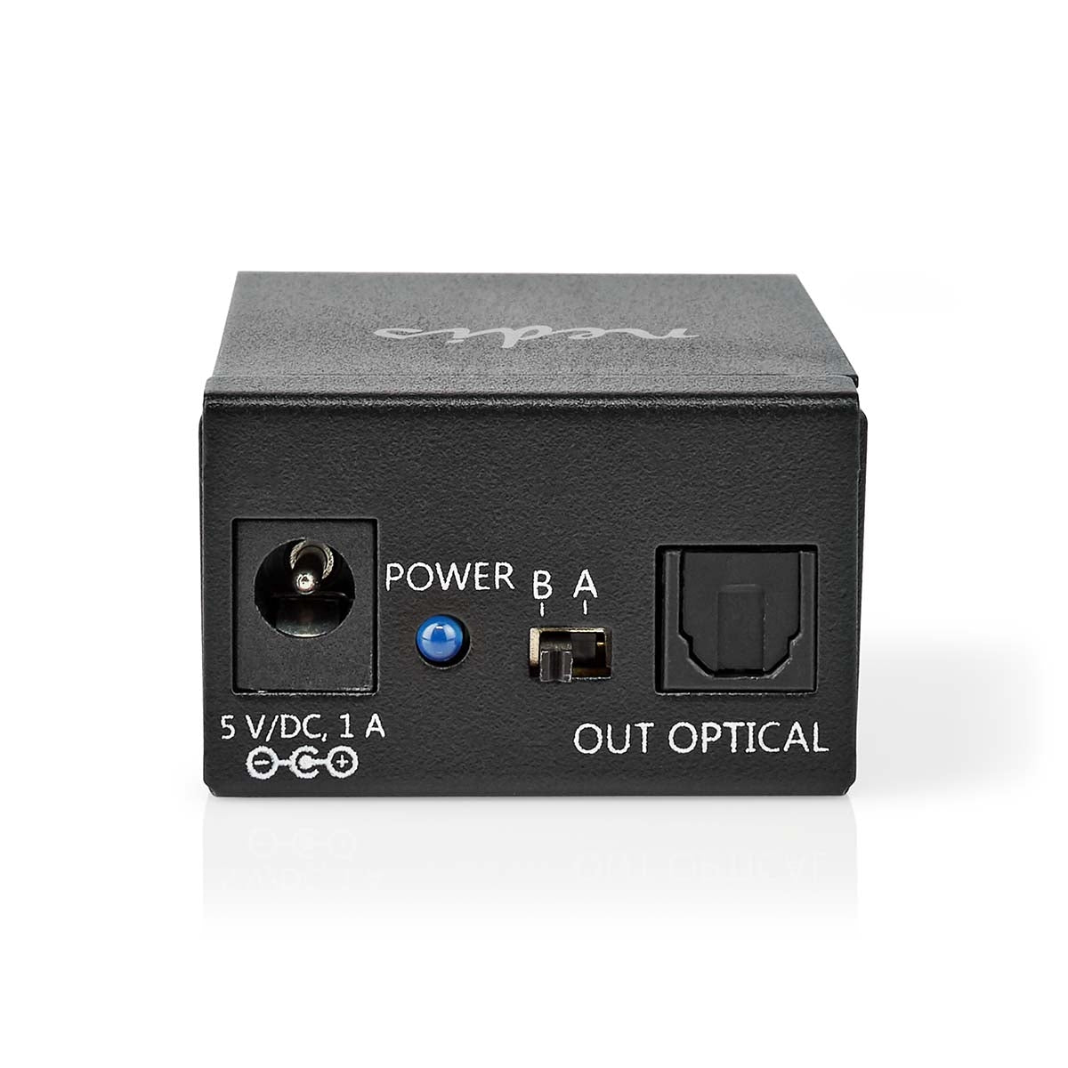 Digital Audio Switch | Two-way | Connection input: DC Current / 2x TosLink | Connection output: TosLink Female | Instruction book / Switch | Metal | Black