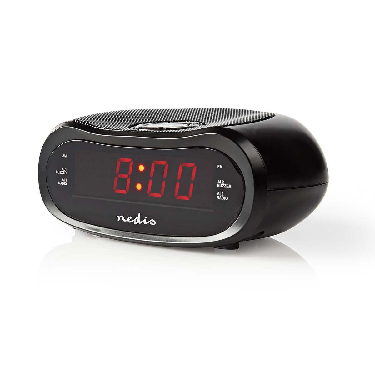 Digital Clock Radio | LED Display | Time projection | AM / FM | Snooze function | Sleep timer | Number of alarms: 2 | Black