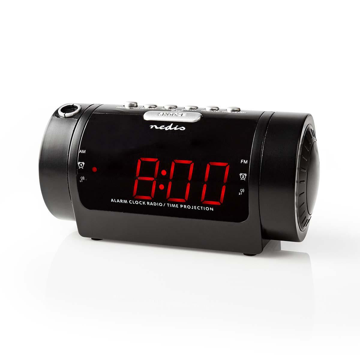 Digital Clock Radio | LED Display | Time projection | AM / FM | Snooze function | Sleep timer | Number of alarms: 2 | Black