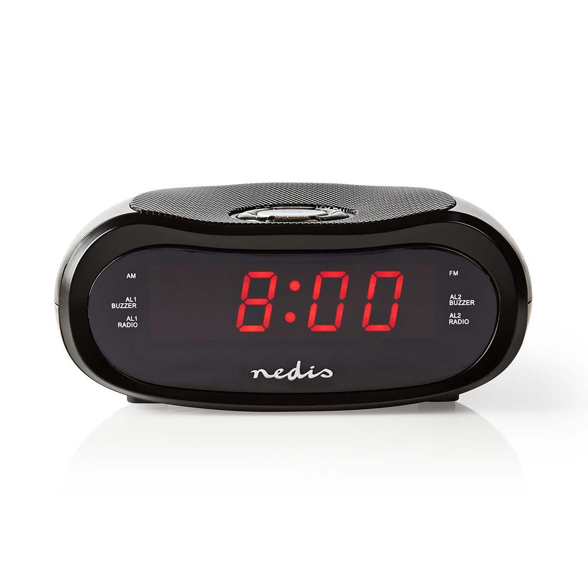 Digital Clock Radio | LED Display | Time projection | AM / FM | Snooze function | Sleep timer | Number of alarms: 2 | Black