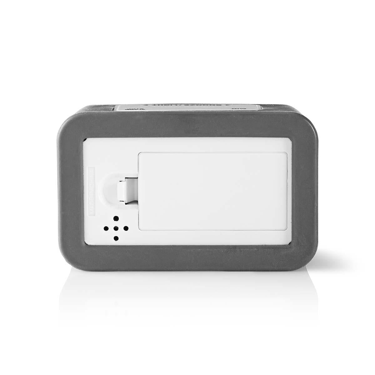 Digital Desk Alarm Clock | Backlight LCD | 3.5 cm | Backlighting | Snooze function | No | Grey/White