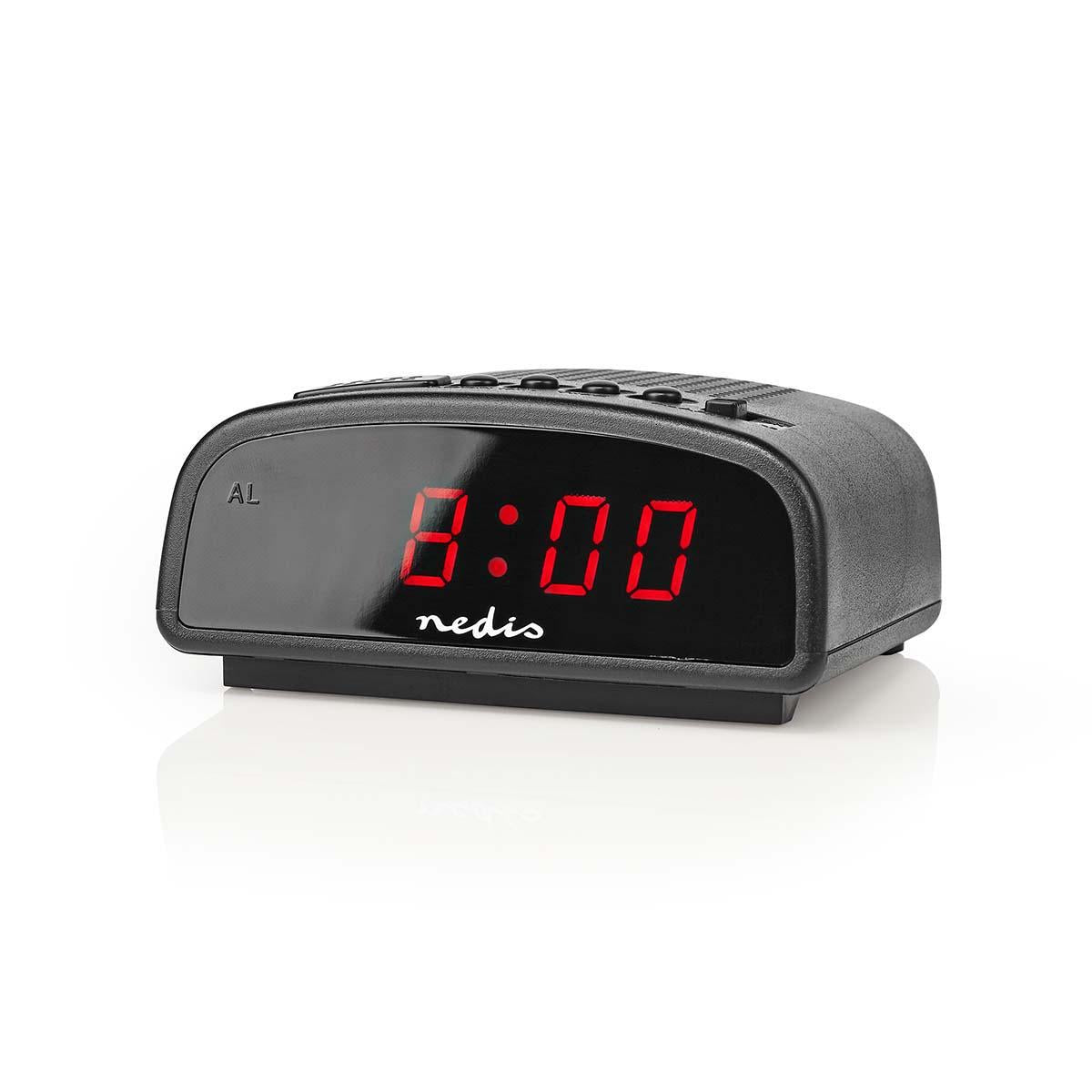 Digital Desk Alarm Clock | LED Display | Snooze function | No | Black