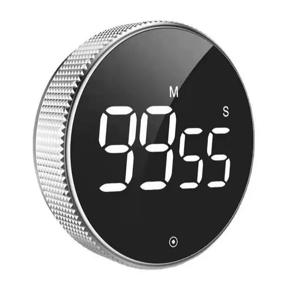Digital Kitchen Timer, LED Display, Silver, Magnetic