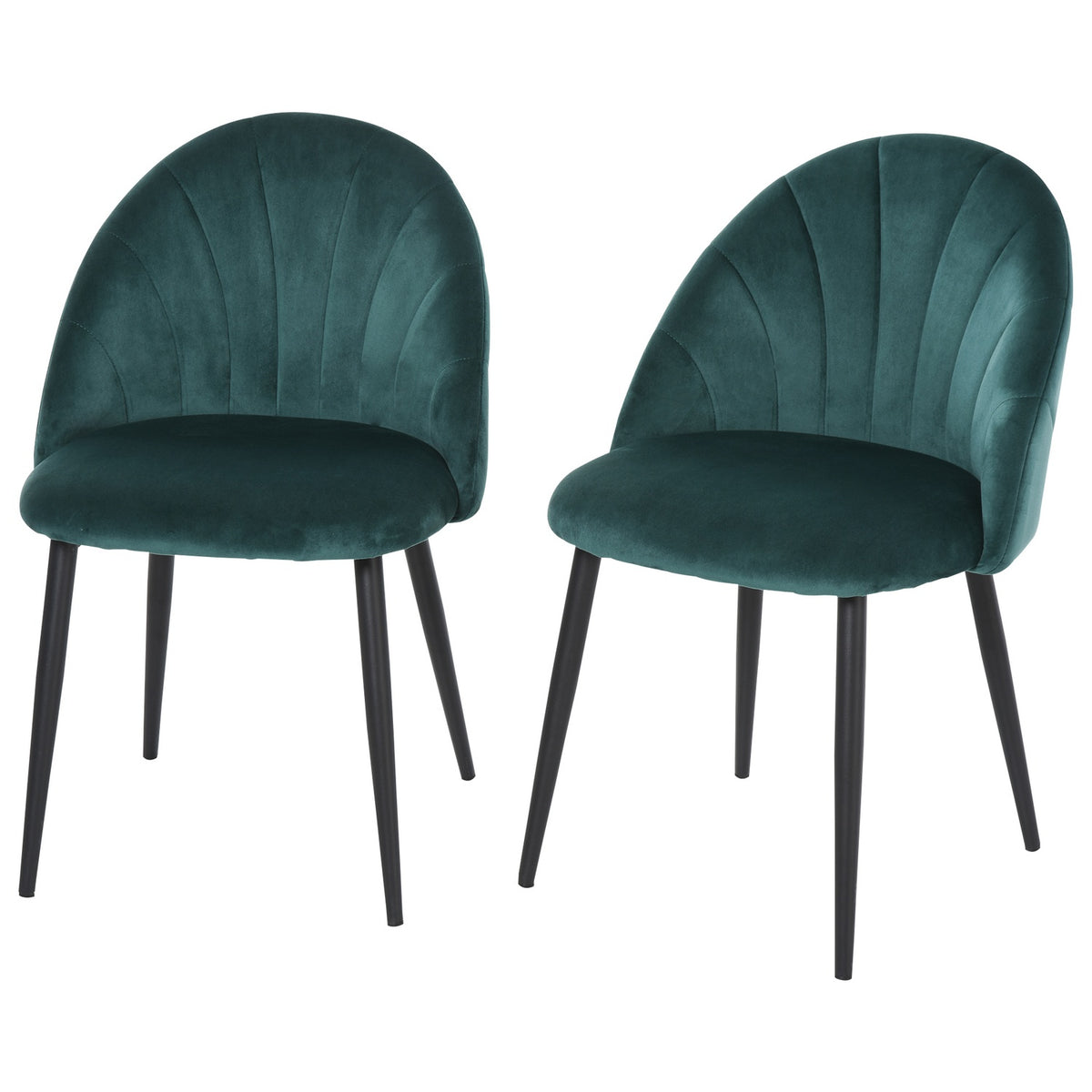 Dining Room Chairs Set Of 2 Modern Kitchen Chairs Skandi Design Living Room Chair Upholstered Chair Office Chair Velvet Metal Green 52X54X79Cm