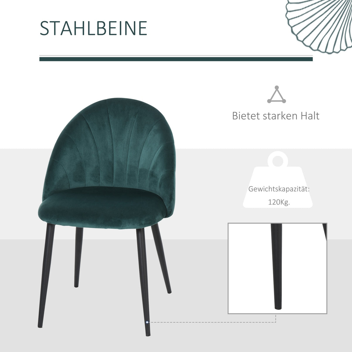 Dining Room Chairs Set Of 2 Modern Kitchen Chairs Skandi Design Living Room Chair Upholstered Chair Office Chair Velvet Metal Green 52X54X79Cm