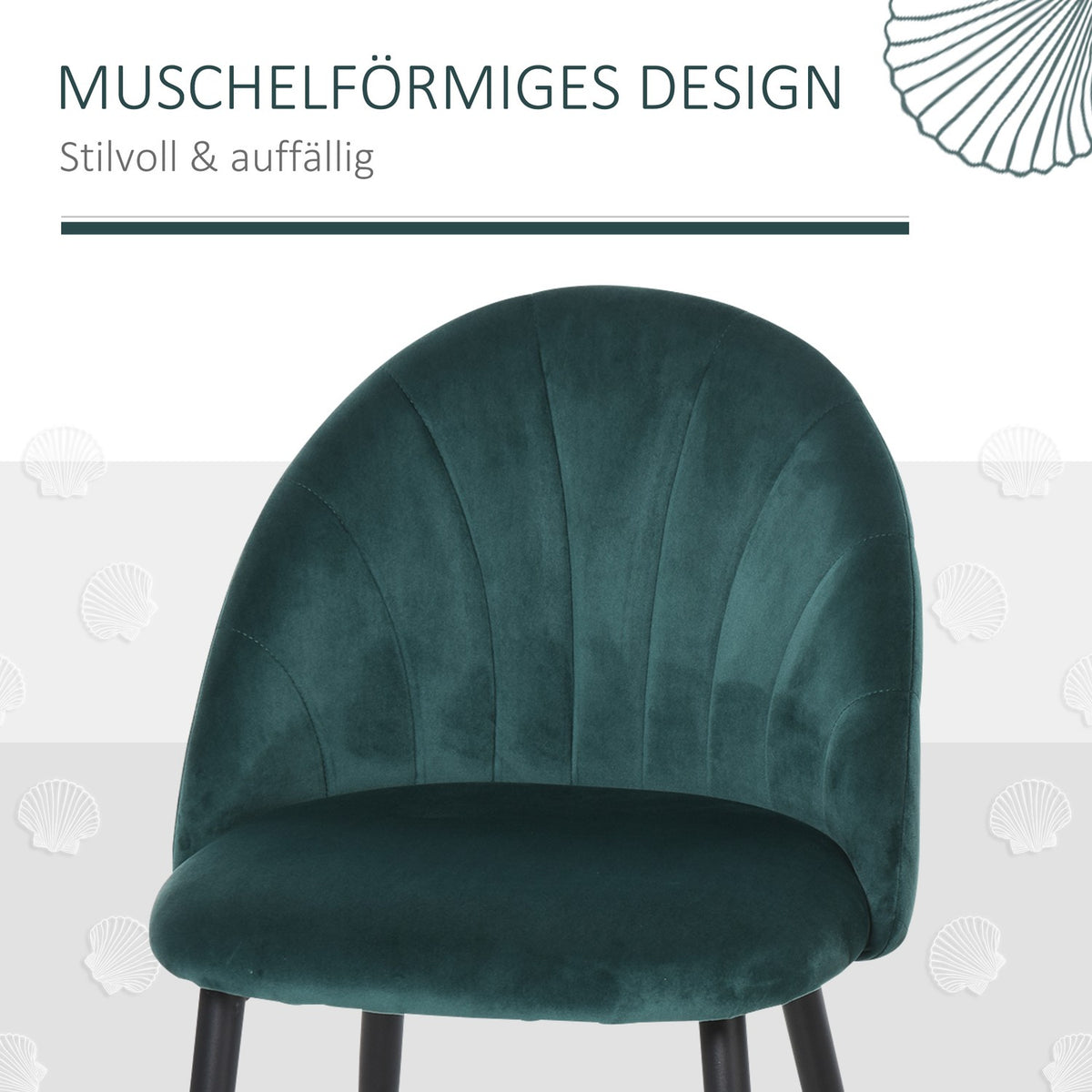 Dining Room Chairs Set Of 2 Modern Kitchen Chairs Skandi Design Living Room Chair Upholstered Chair Office Chair Velvet Metal Green 52X54X79Cm