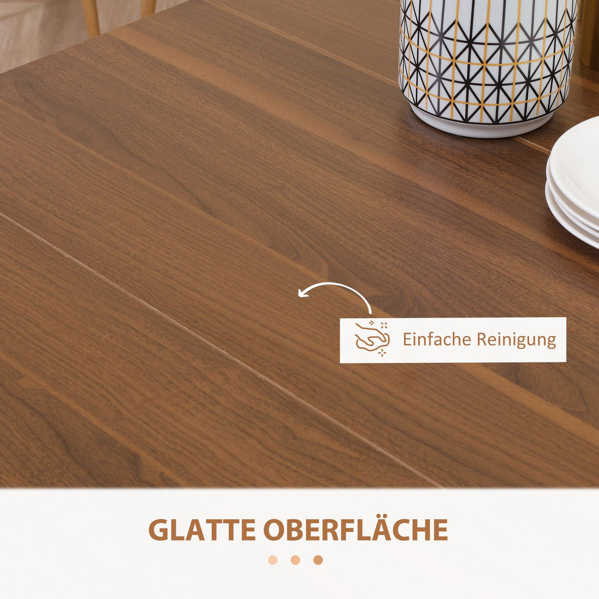 Dining Table Folding Table Extendable Kitchen Table Dining Room Table For Living Room Dining Room Modern Design Brown 180 X 85 X 75Cm