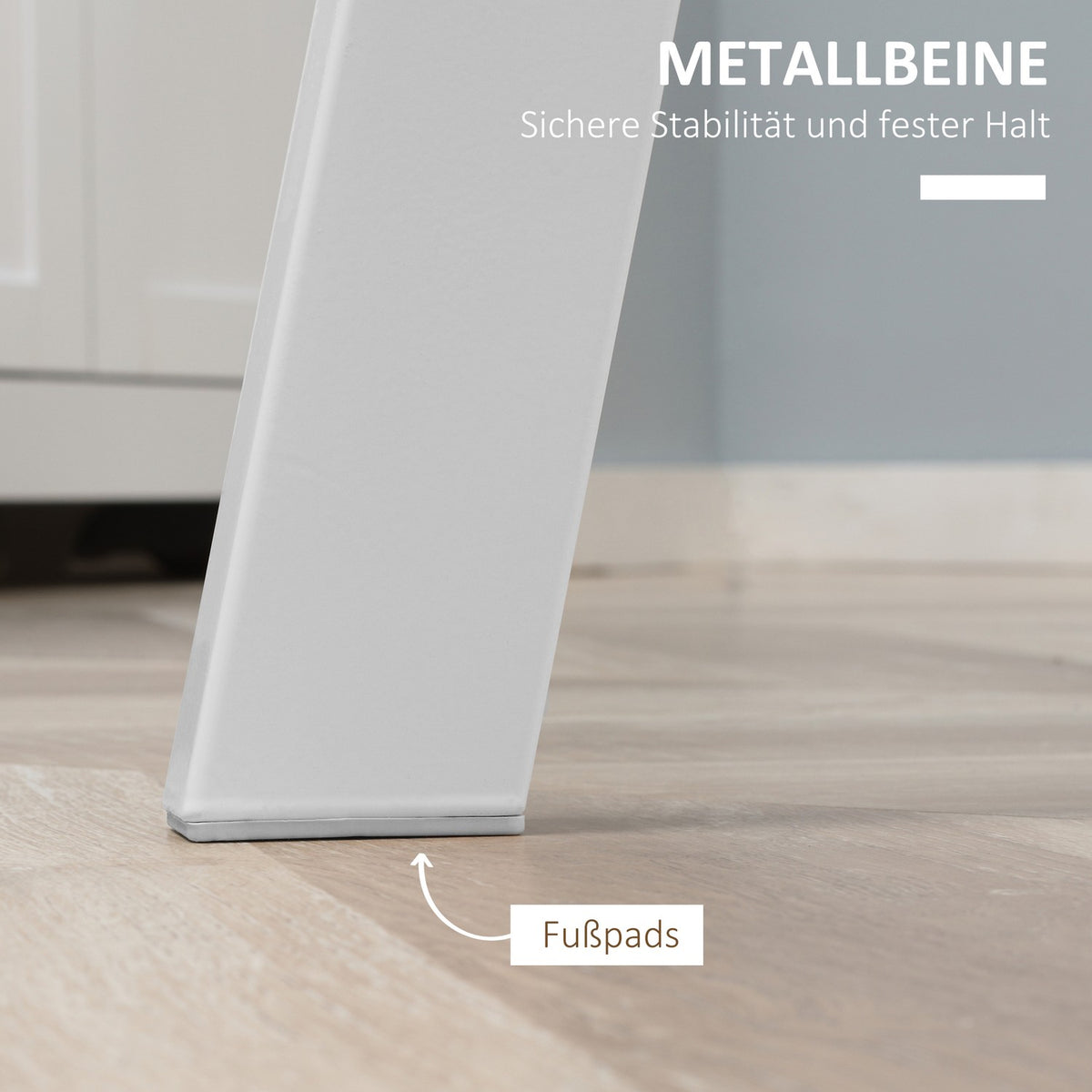 Dining Table Round Kitchen Table, Side Table, Dining Room Table, Beveled Legs, White, 72X72X75Cm