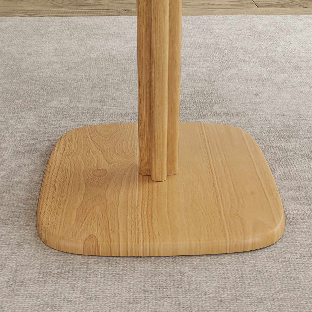 Dining Table, Rubberwood, 70x70 cm, Rounded Corners