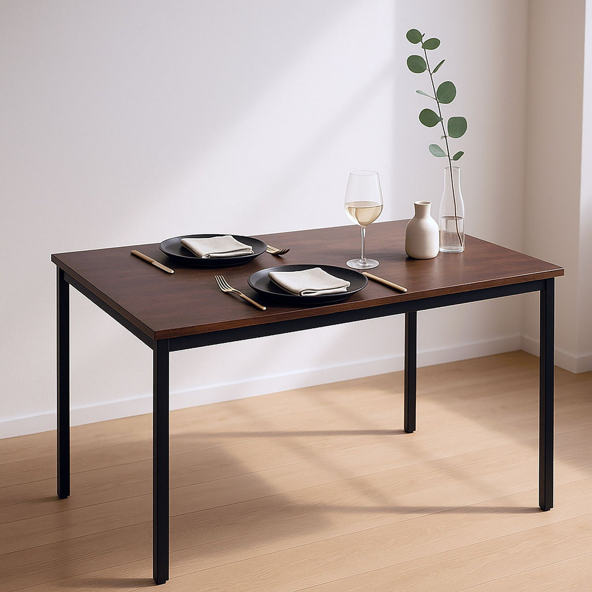 Dining Table for 4, 110 x 60 cm, Oak-Effect Top