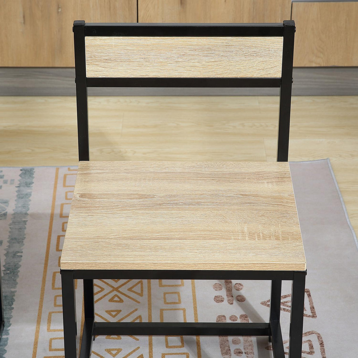 Dining table with 2 chairs, set of 3 dining group, kitchen table set for 2 people, dining room group for small rooms, kitchen, living room, oak