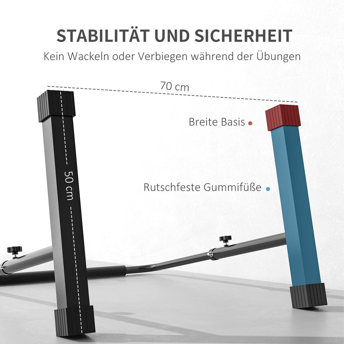 Dip Bars Set of 2 Non-Slip Dip Station 80-100 cm Height Adjustable Fitness Parallettes for Muscle Training and Strength Training Steel Black