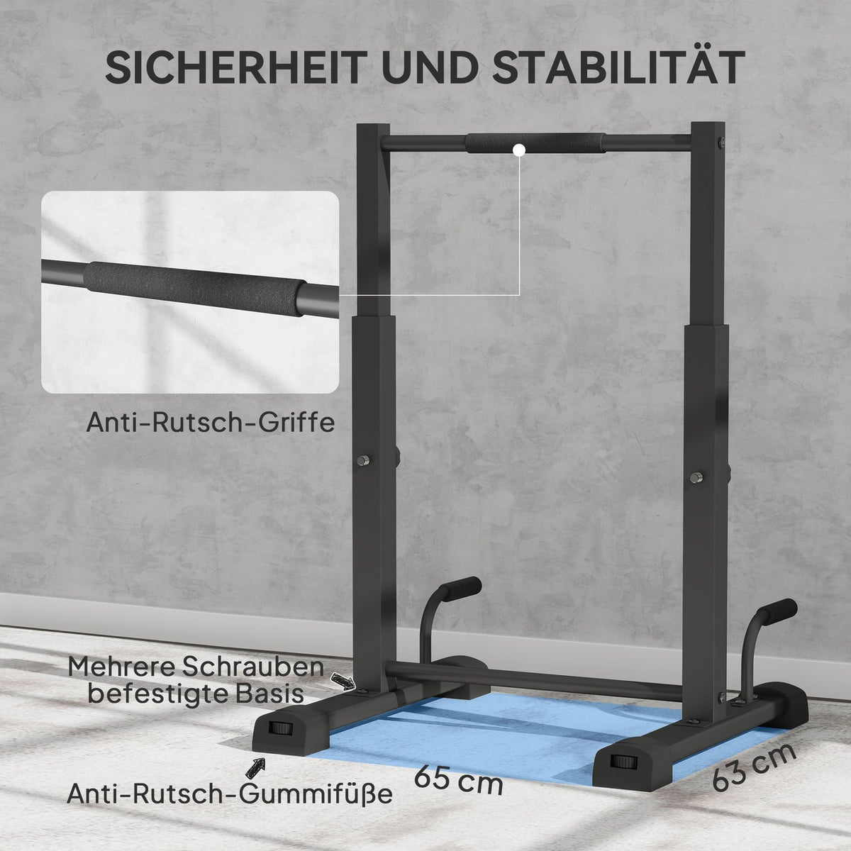 Dip bars dip station can hold up to 540 kg, height adjustable fitness bar, push-up stand bar, fitness parallettes, push-up handles for calisthenics, home, strength training