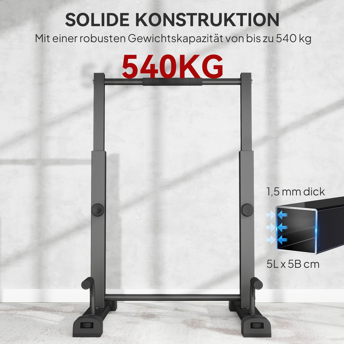 Dip bars dip station can hold up to 540 kg, height adjustable fitness bar, push-up stand bar, fitness parallettes, push-up handles for calisthenics, home, strength training