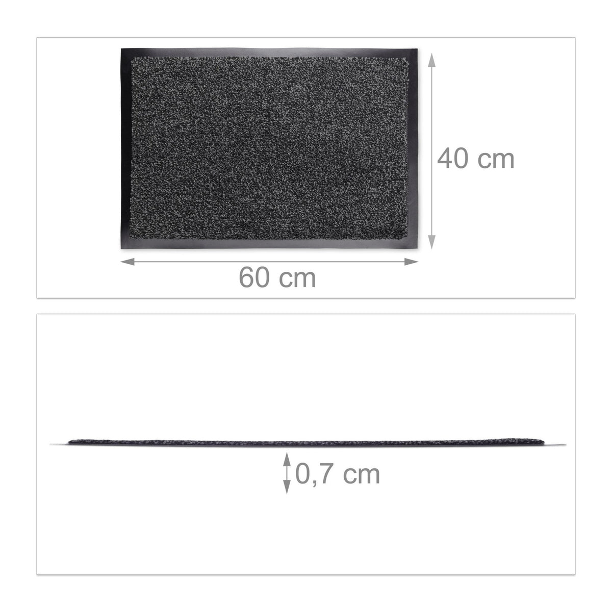 Dirt collecting mat gray