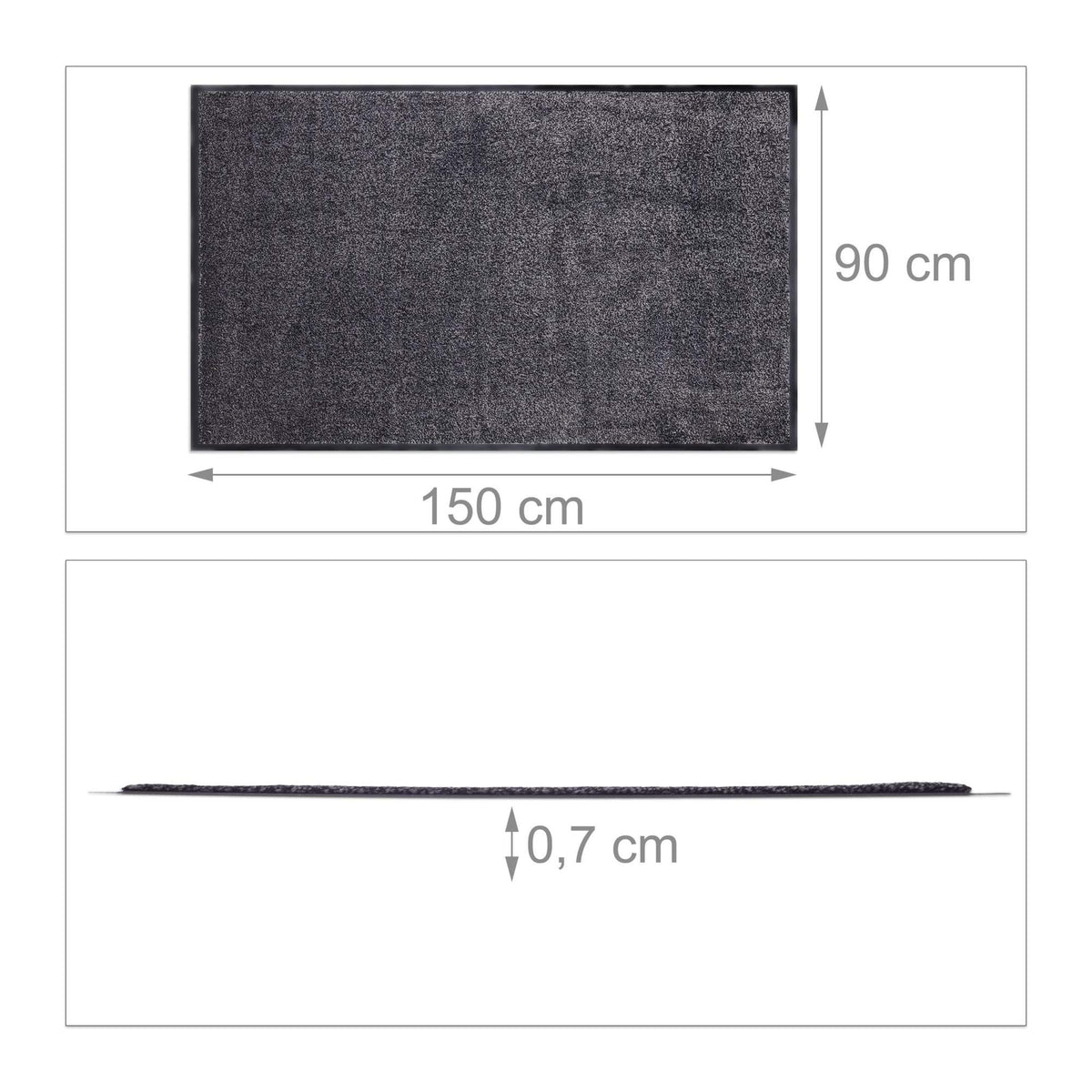 Dirt collecting mat gray