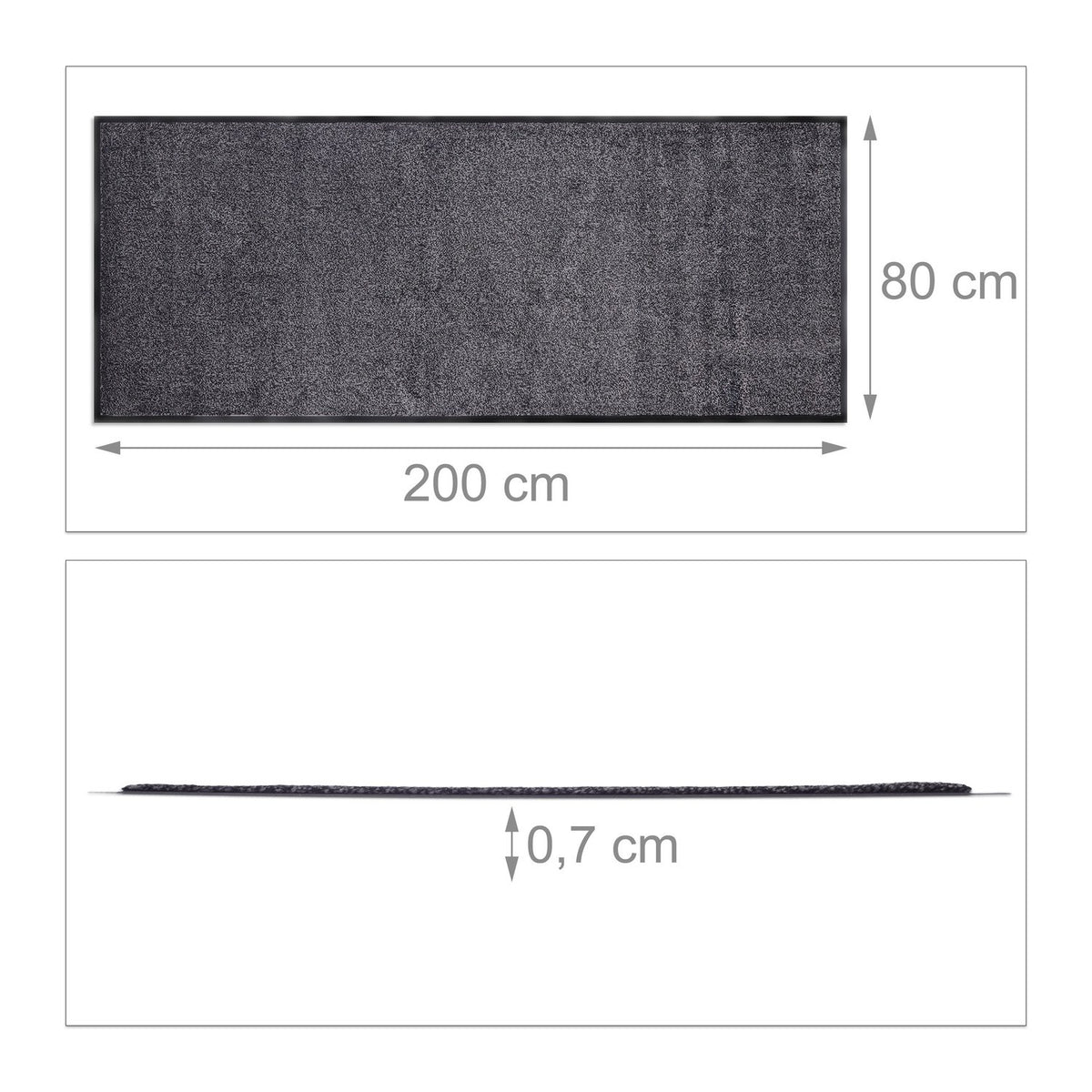 Dirt collecting mat gray