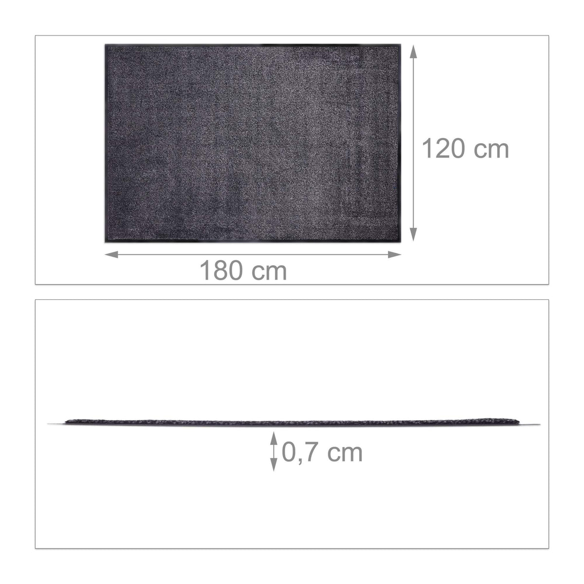 Dirt collecting mat gray