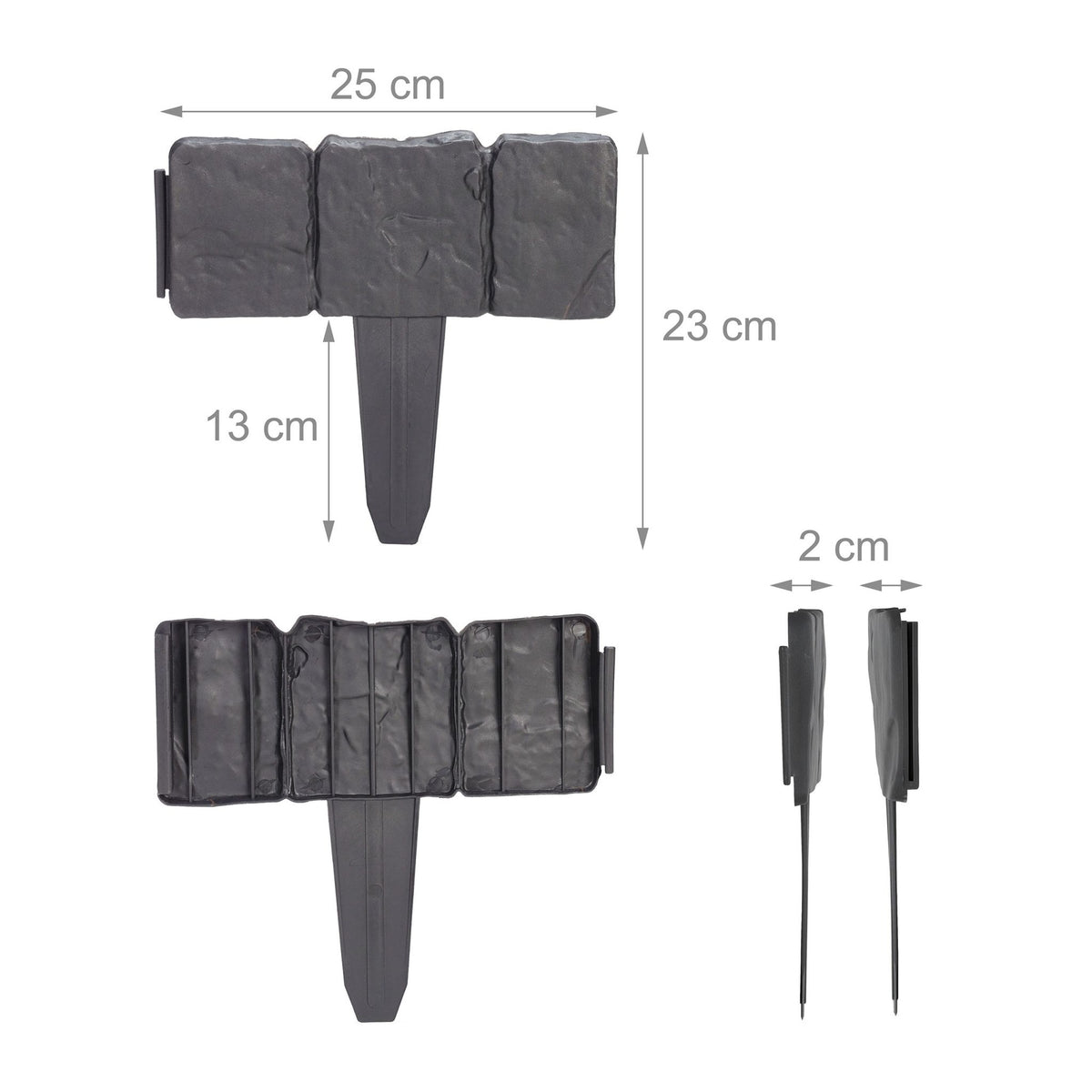 Discount edge stone-look set of 10 anthracite