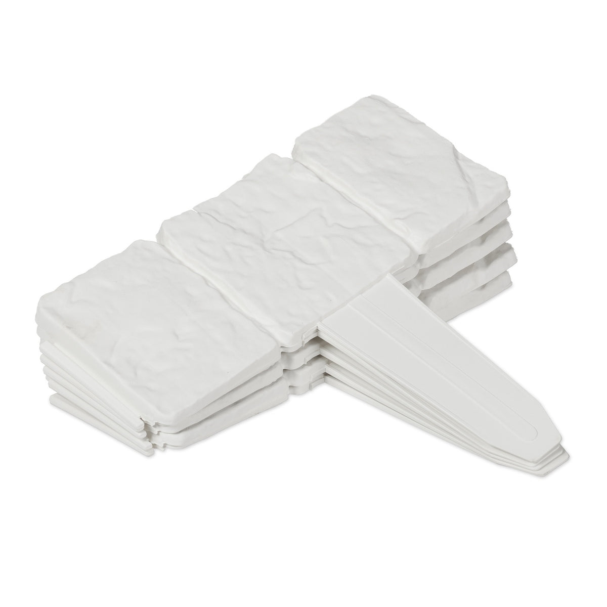Discount edge stone-look set of 10 white