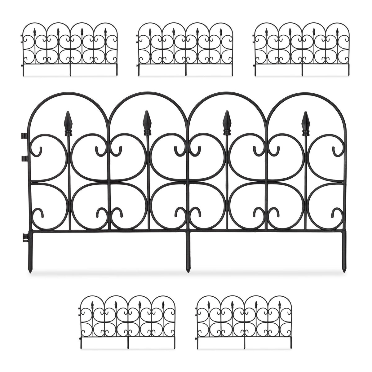 Discount fence plastic black/white