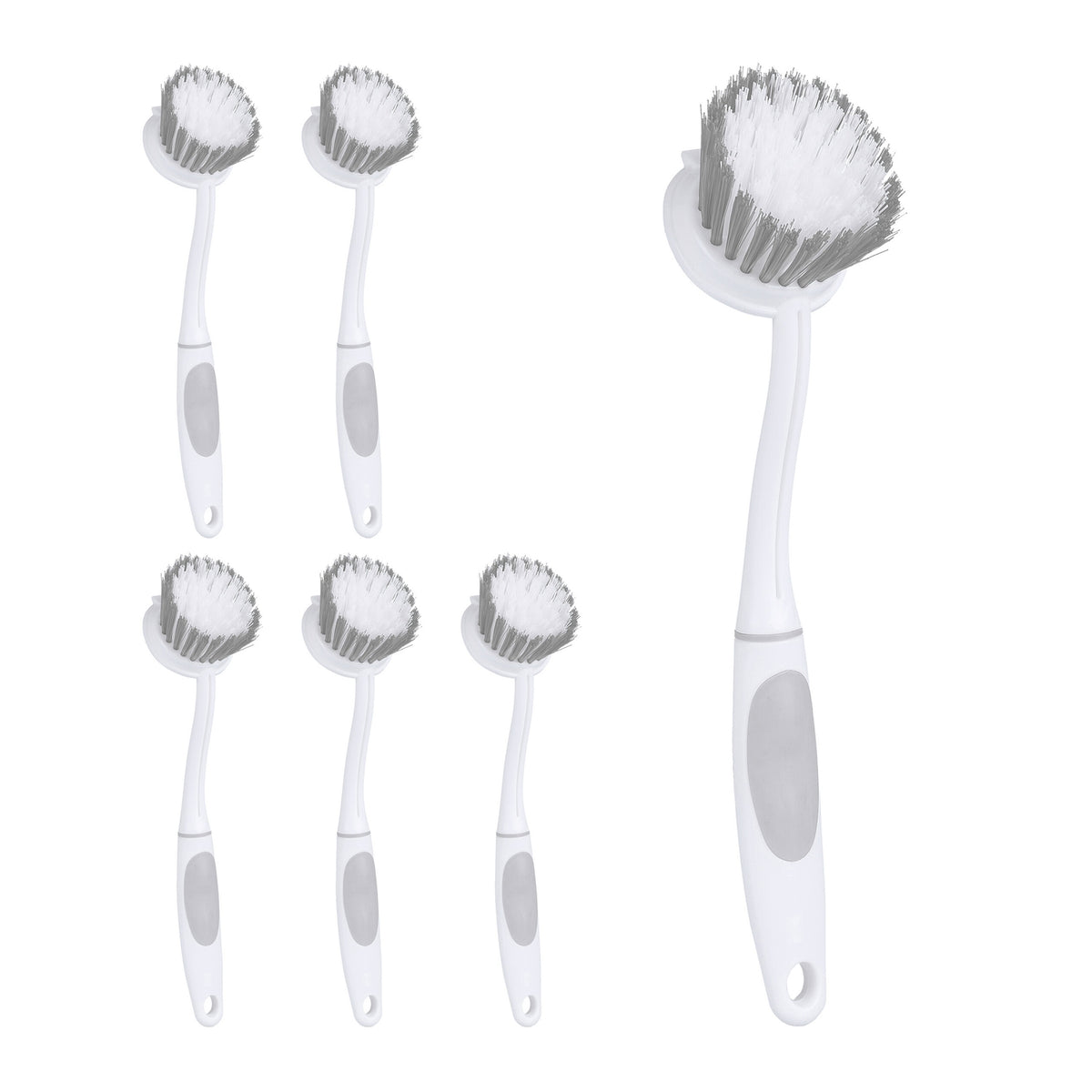 Dishwashing Brush Set – 6 Pack, Medium-Hard Bristles