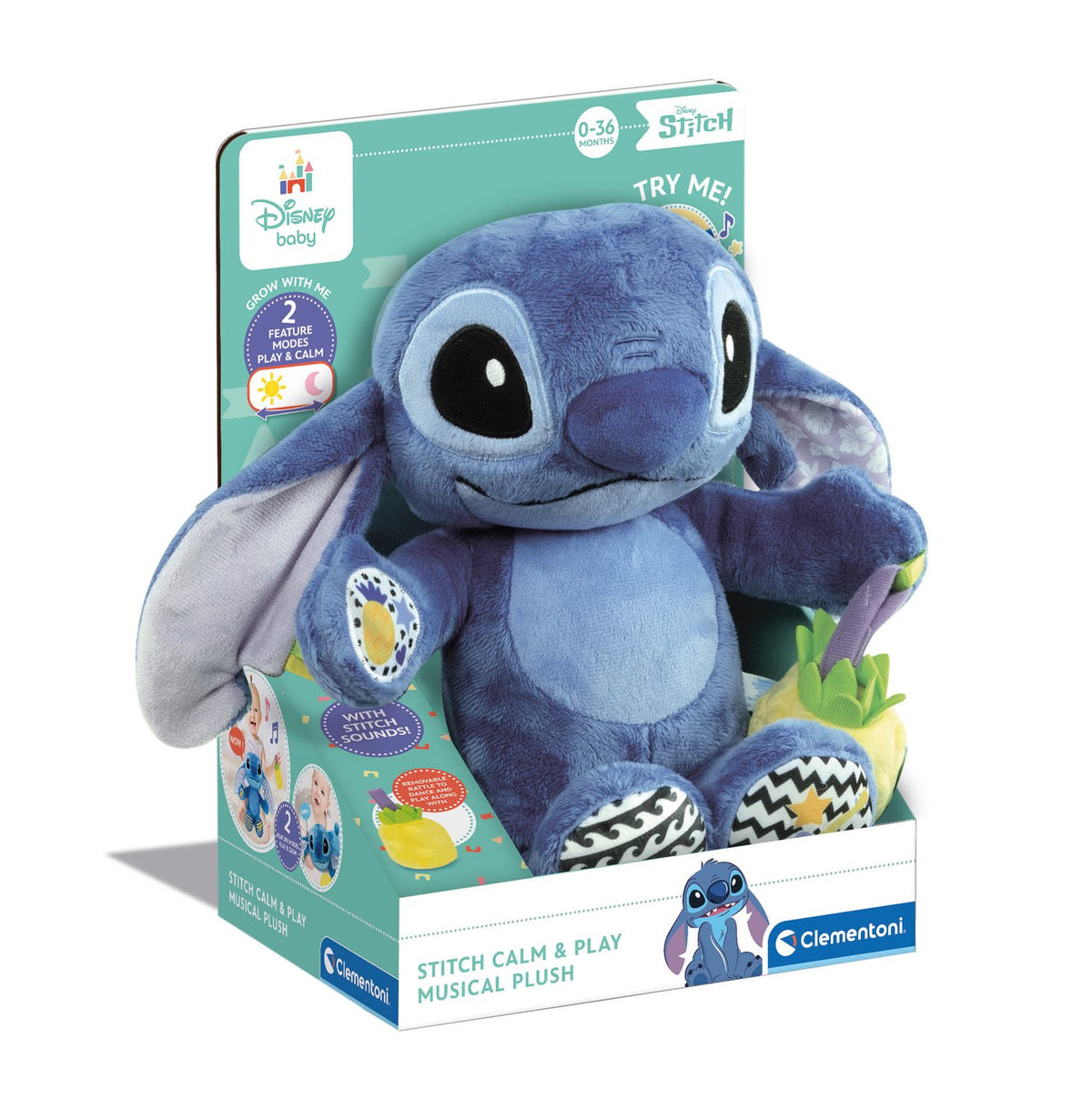 Disney Baby Stitch Musical Plush Toy, Plays Nursery Rhymes