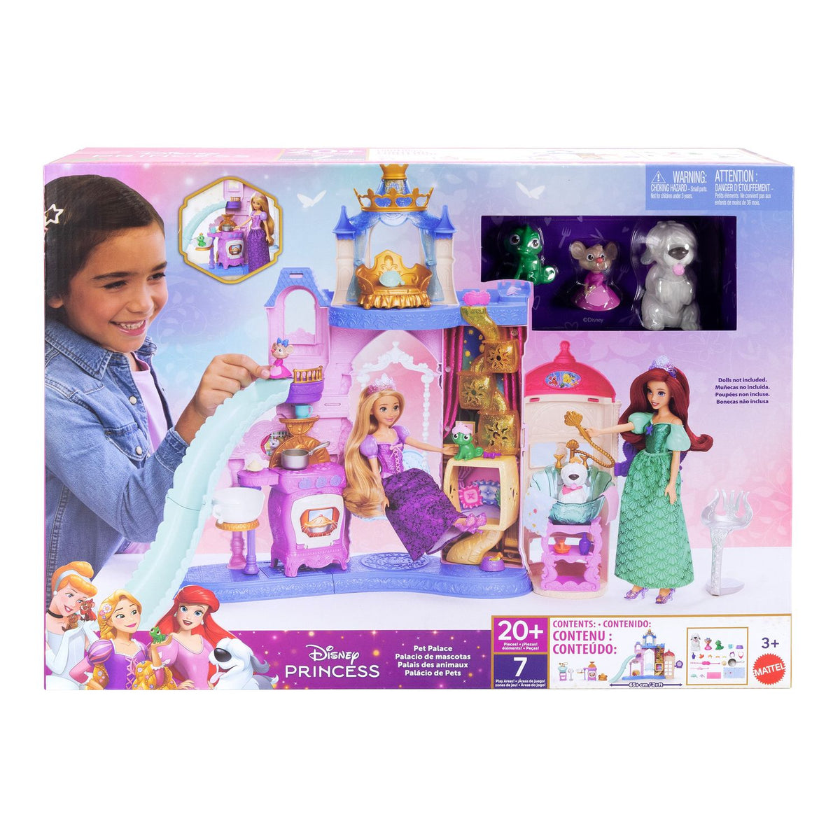 Disney Princess Pet Castle with 3 Animal Friends & 20 Accessories