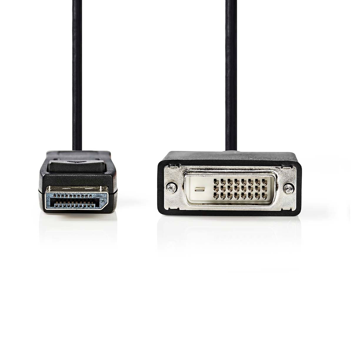 DisplayPort Cable | DisplayPort Male | DVI-D 24+1-Pin Male | 1080p | Nickel Plated | 1.00 m | Round | PVC | Black | Label