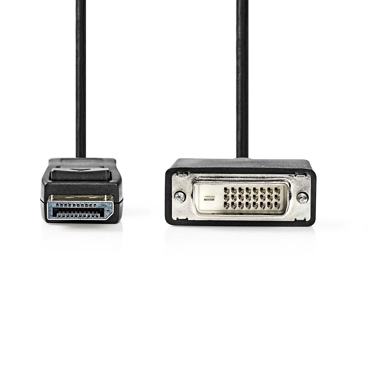 DisplayPort Cable | DisplayPort Male | DVI-D 24+1-Pin Male | 1080p | Nickel Plated | 2.00 m | Round | PVC | Black | Label