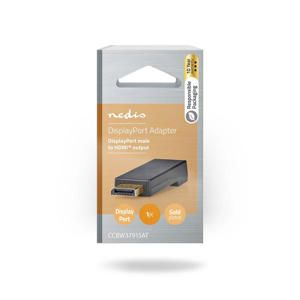 Displayport adapter | DisplayPort Male | HDMI™ Female | 4K@30Hz | Gold Plated | Straight | Round | ABS | ABS | Anthracite | Box