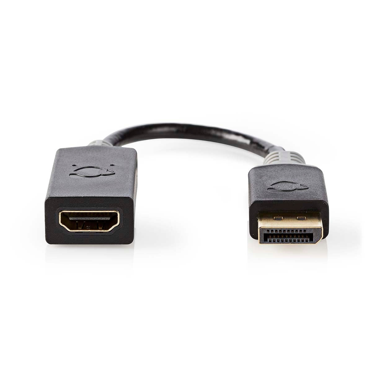 Displayport cable | DisplayPort Male | HDMI™ Connector | 4K@30Hz | Gold Plated | 0.20 m | Round | PVC | Anthracite | Box