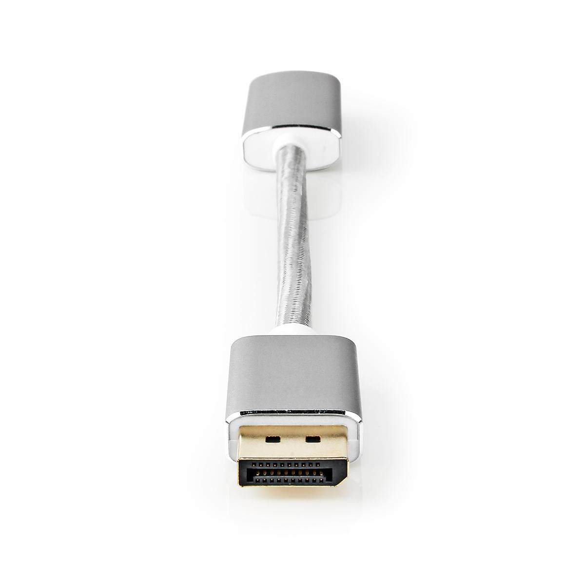 Displayport cable | DisplayPort Male | HDMI™ Output | 4K@60Hz | Gold Plated | 0.20 m | Round | Braided | Silver | Carton with covered window