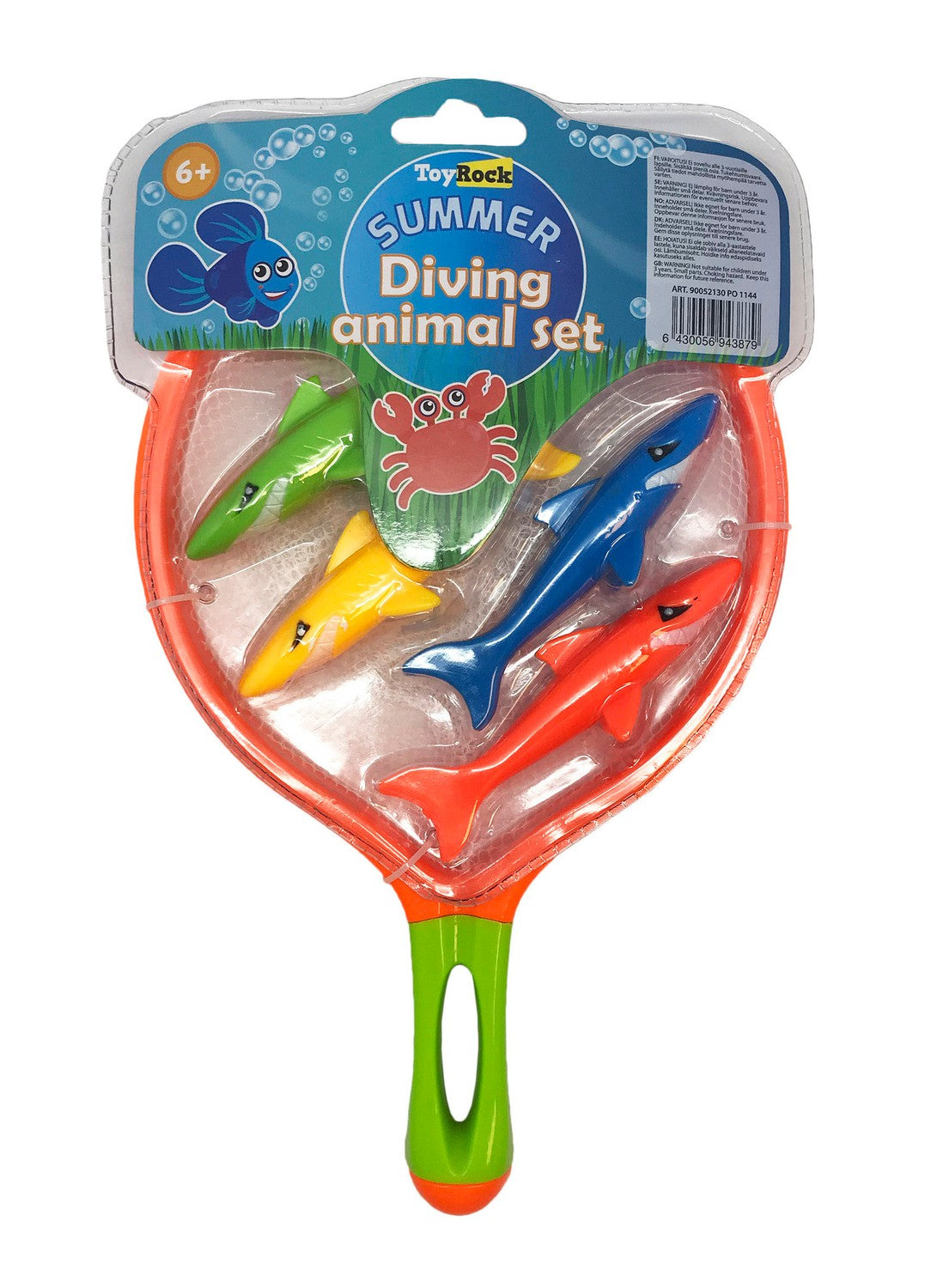 Diving Fish Toy Set with Net for Pool Fun