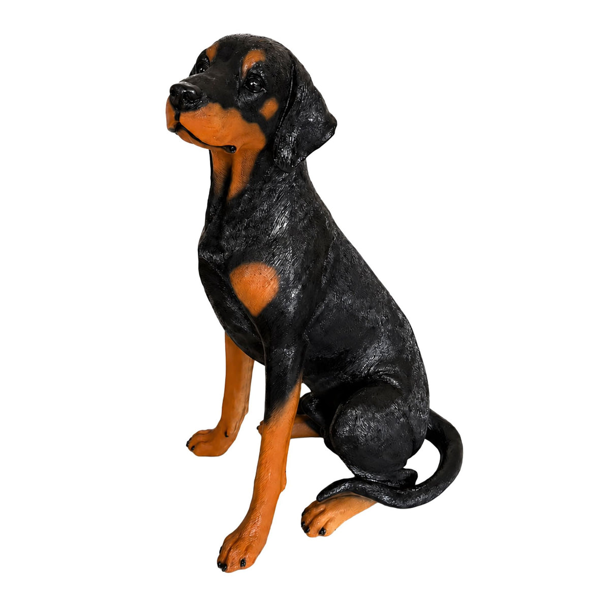 Doberman Garden Dog Statue, Life-Size Polyresin