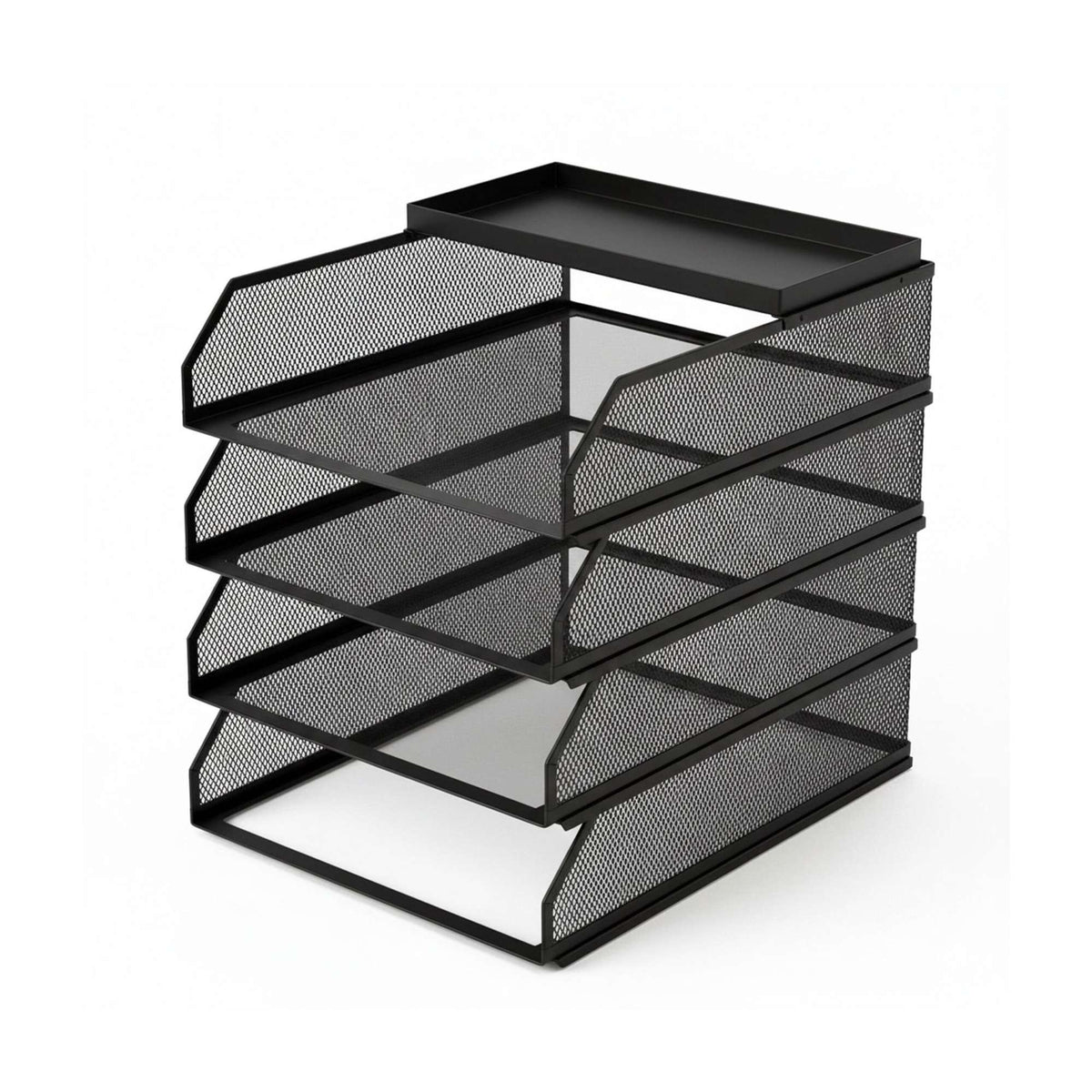 Document Organizer, Metal Mesh, 4 A4 Compartments