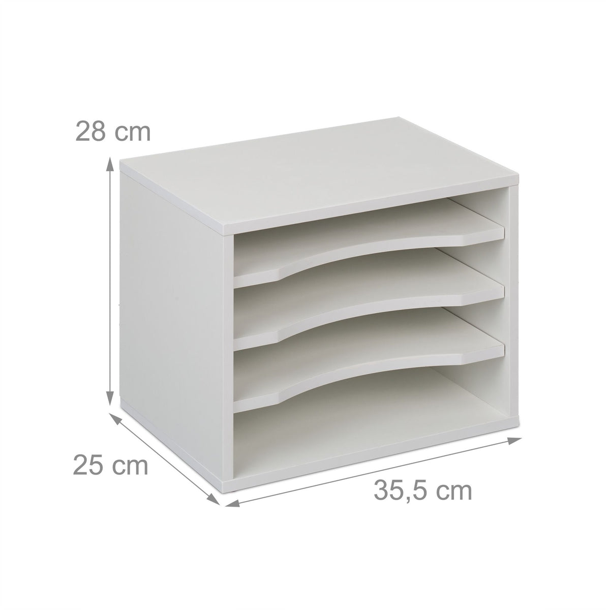 Document compartment white 4 compartments
