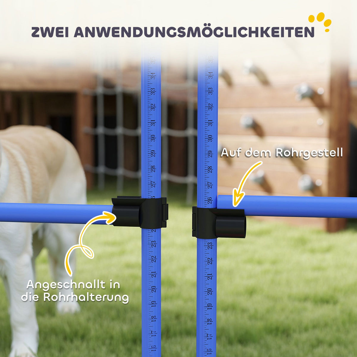 Dog Agility Set, 4 Adjustable Hurdles with Carry Bag