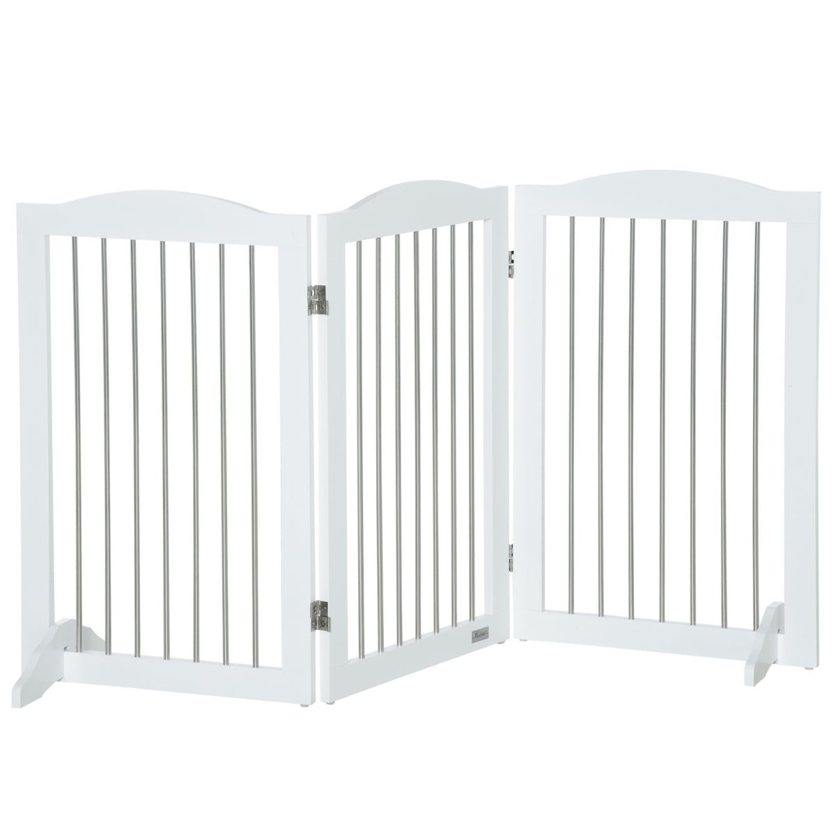 Dog Barrier Door Safety Gate Foldable Dog Gate Stand 3 Panels Stair Gate White 154X30X80Cm