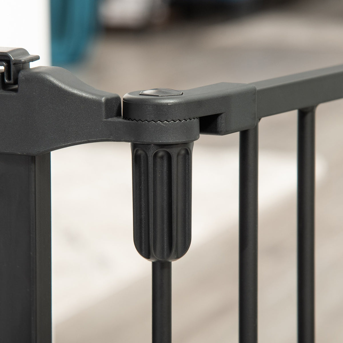 Dog Barrier With Automatic Door Adjustable, Foldable, 3 Panels, 202.5X76Cm